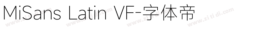 MiSans Latin VF字体转换
